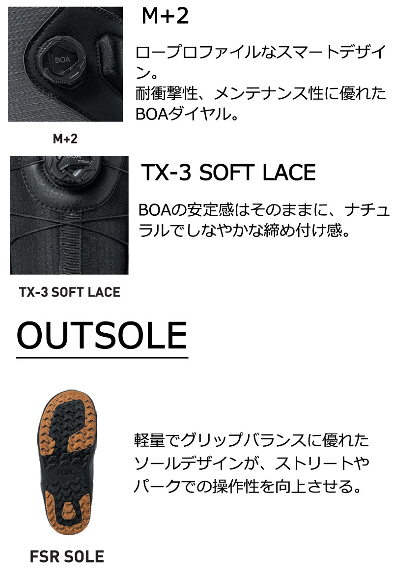 楽天市場】25-26 FLUX/フラックス HB-BOA ハイブリッドボア メンズ