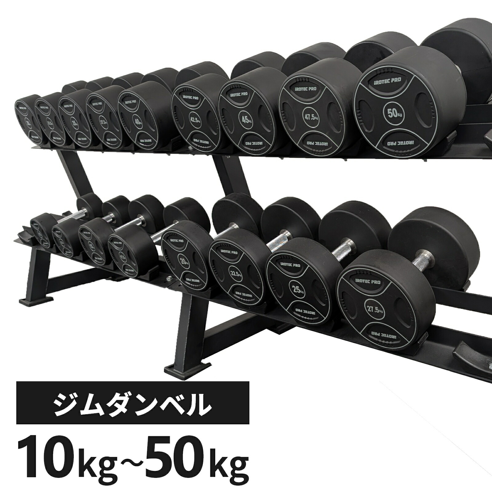 楽天市場】白ラバーダンベルセット 50kg (片手25kg×2組)【送料無料】筋