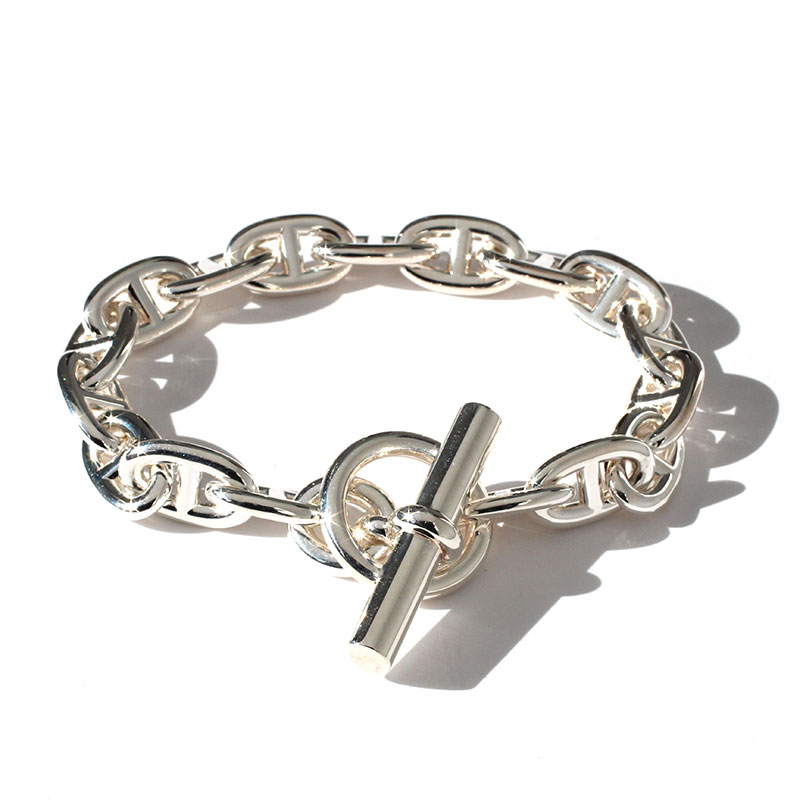 楽天市場】エルメス HERMES ブレスレット シェーヌダンクル MM 17コマ