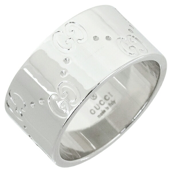 楽天市場】【超美品】 グッチ リング アイコン ワイド 約10号 K18WG