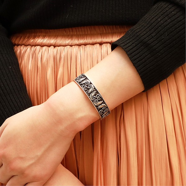 楽天市場】グッチ GUCCI バングル メンズ レディース ダブルG リーフ