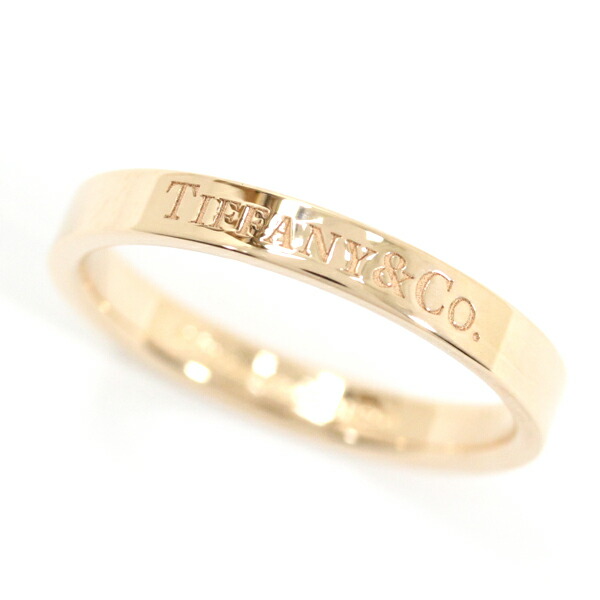 楽天市場】ティファニー ロゴ フラット バンドリング K18 PG ピンク