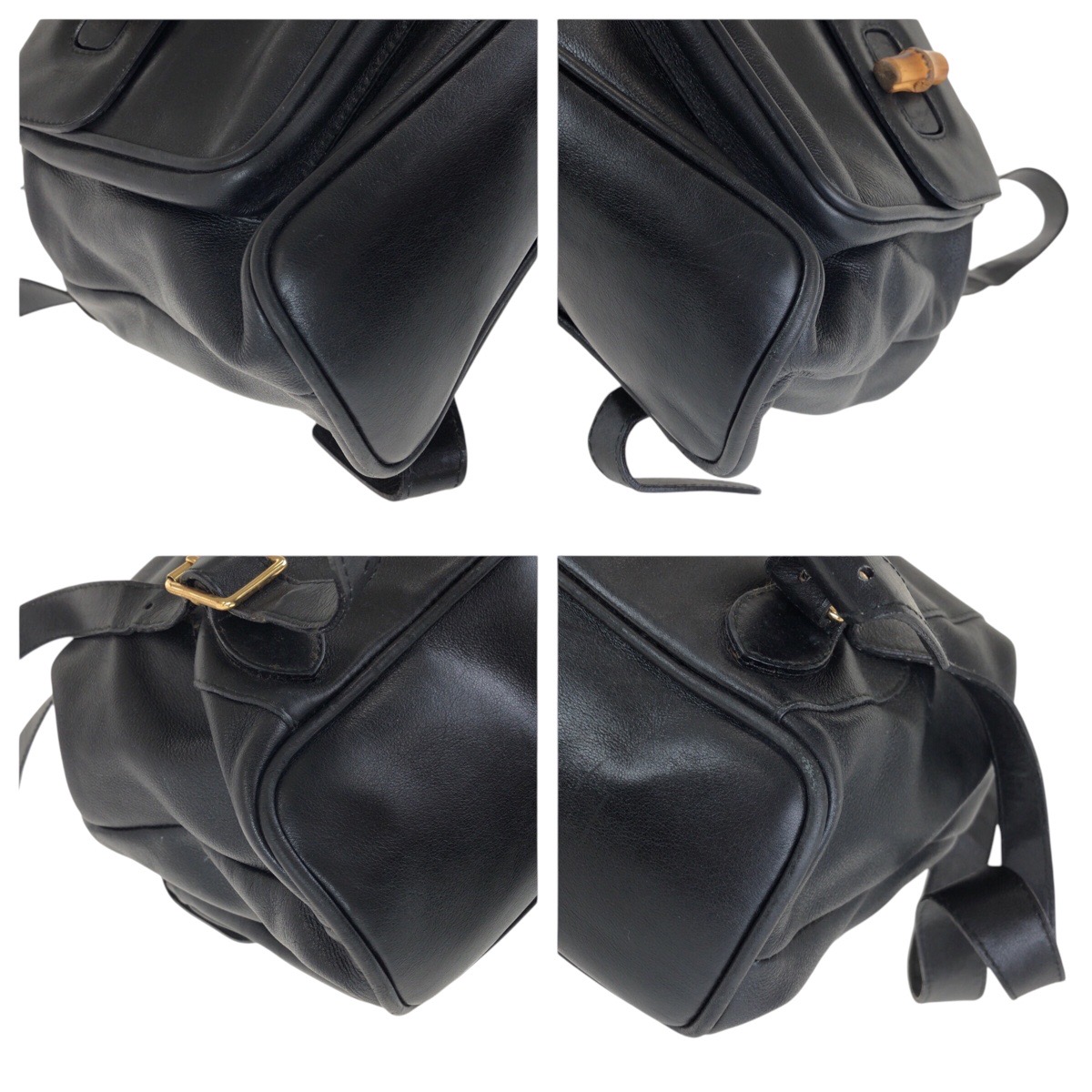 楽天市場】美品 GUCCI グッチ バンブー ブラック 黒 ゴールド金具