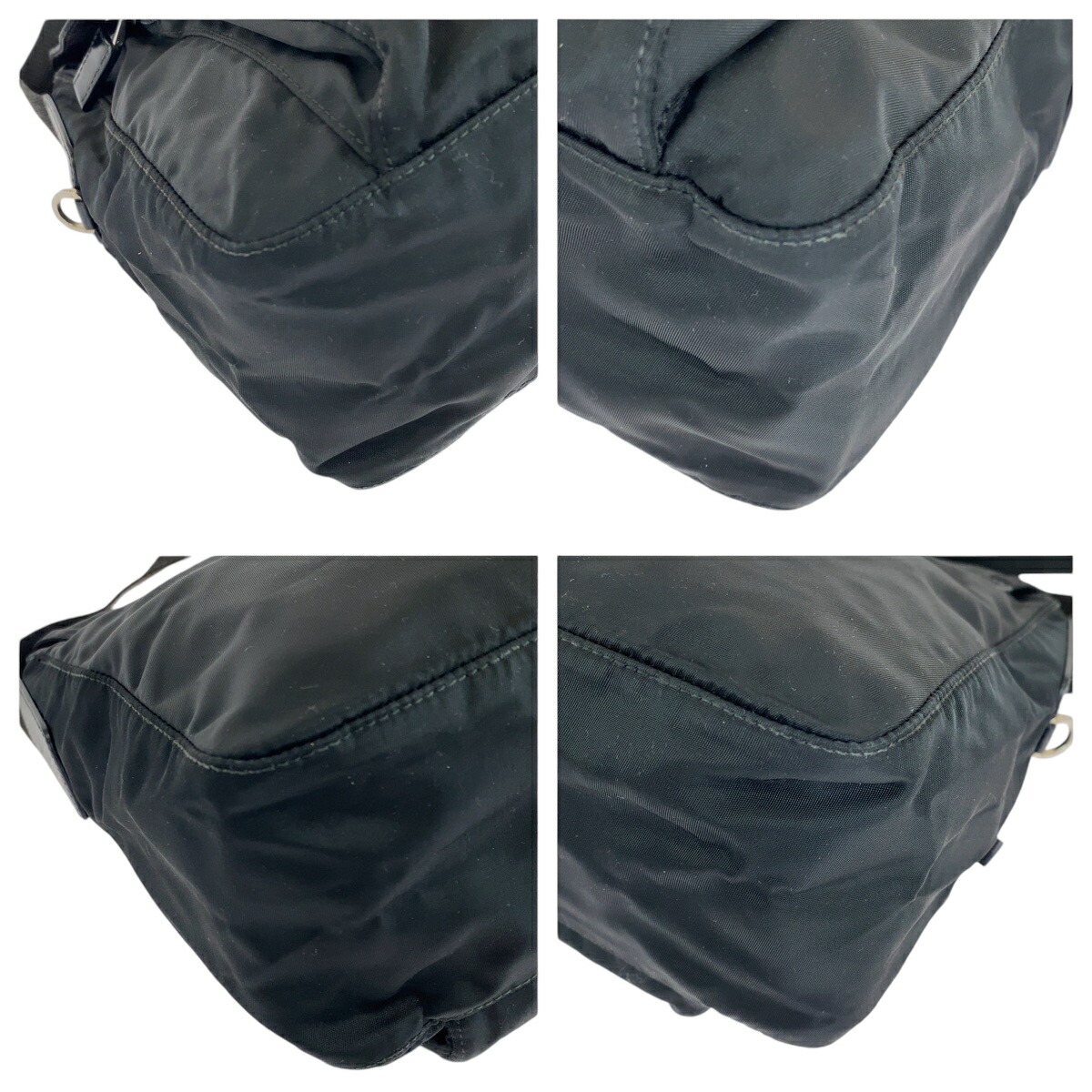 楽天市場】美品 PRADA プラダ テスート 三角ロゴプレート ブラック 黒