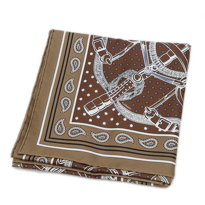 楽天市場】【未使用品】エルメス カレ55 バンダナ エプロンドール