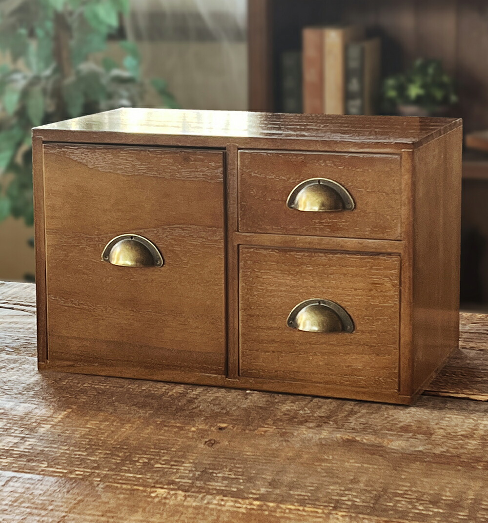 楽天市場】レトロ 引き出し収納 おしゃれ 木製 卓上収納 救急箱 裁縫箱