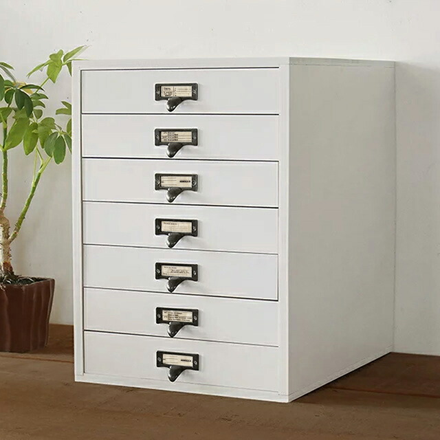 楽天市場】木製 書類ケース A4サイズ アンティーク 7段 引き出し収納