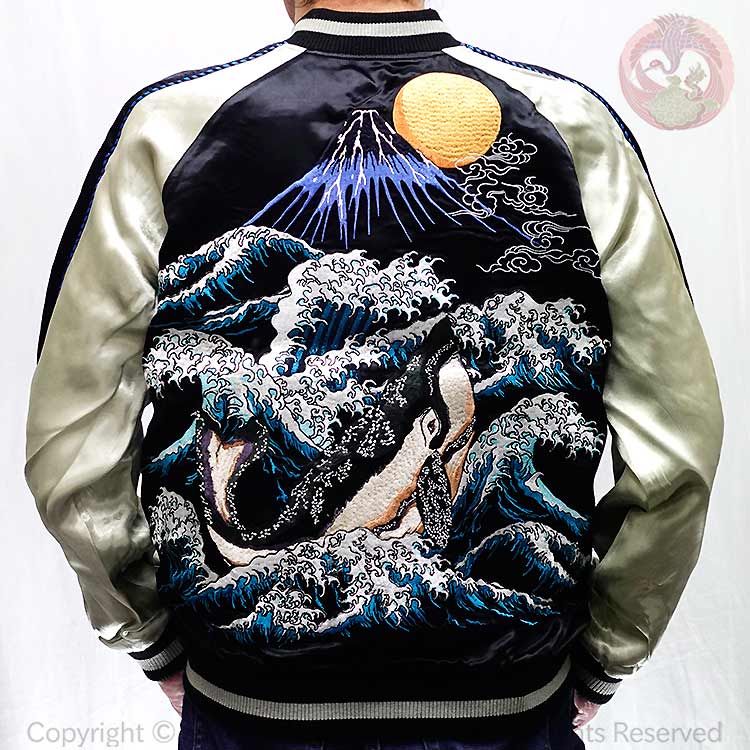 楽天市場】スカジャン 花旅楽団 はなたびがくだん スクリプト 波と鯨