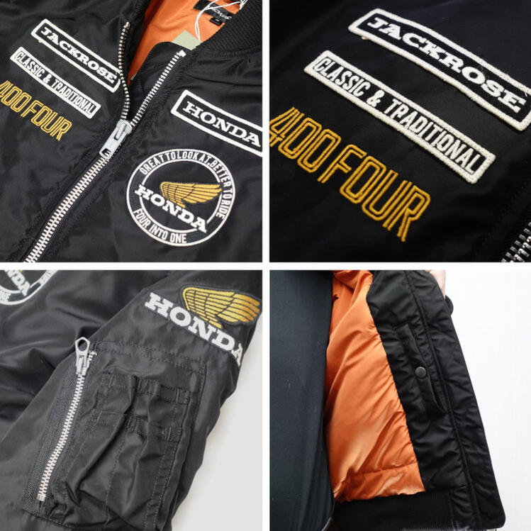 楽天市場】HONDA×JACK ROSE CB400FOUR 中綿MA-1 533503 アメカジ