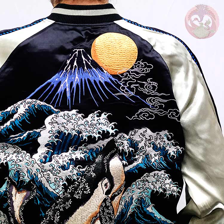 楽天市場】スカジャン 花旅楽団 波と鯨 スカジャン SKJ-011 和柄