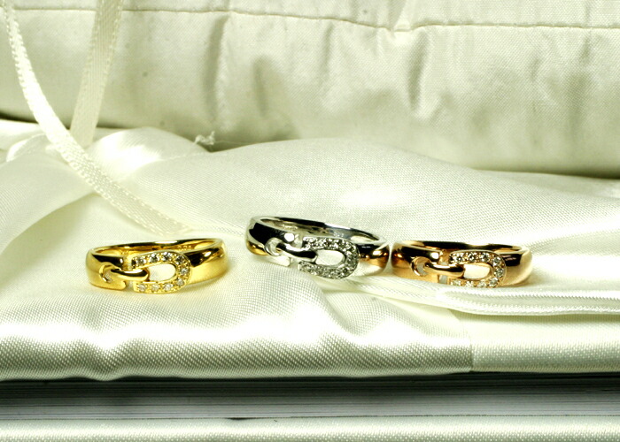 楽天市場】馬蹄型 ピンキーリング K18ピンクゴールド ダイヤモンド