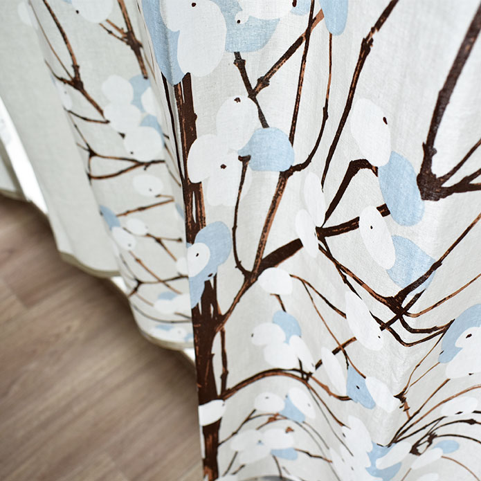 楽天市場】北欧カーテン マリメッコ ルミマルヤ グレー オーダー