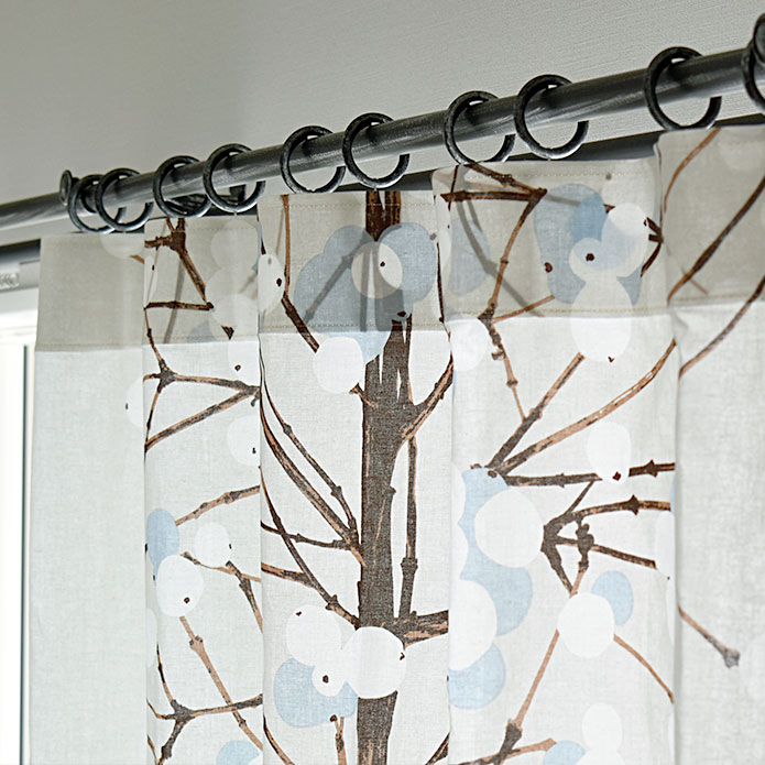 楽天市場】北欧カーテン マリメッコ ルミマルヤ グレー オーダー