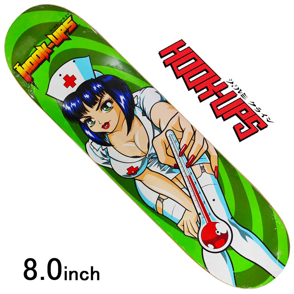 楽天市場】8.0インチ フックアップス スケボー デッキ 板 Hook Ups