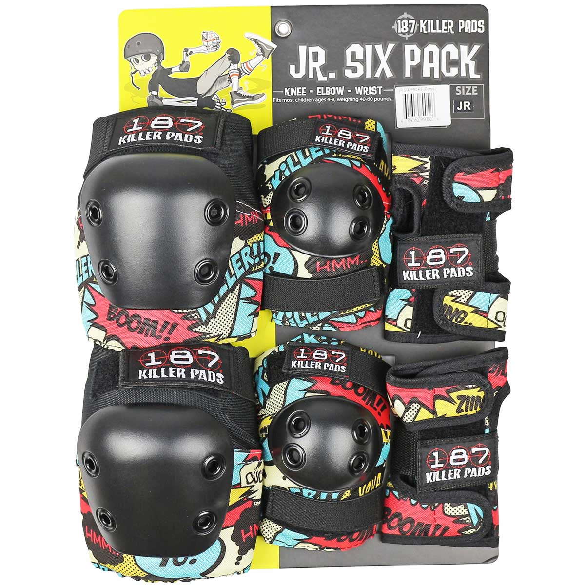 楽天市場】187 スケボー キッズプロテクター コミック 子供 3点セット