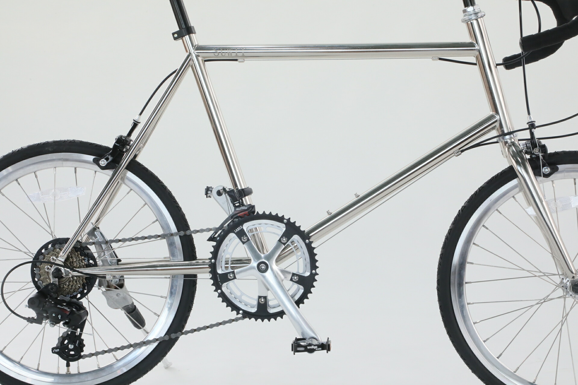 楽天市場】ミニベロ 小径車 クロモリ メタリック 20インチ 14段変速