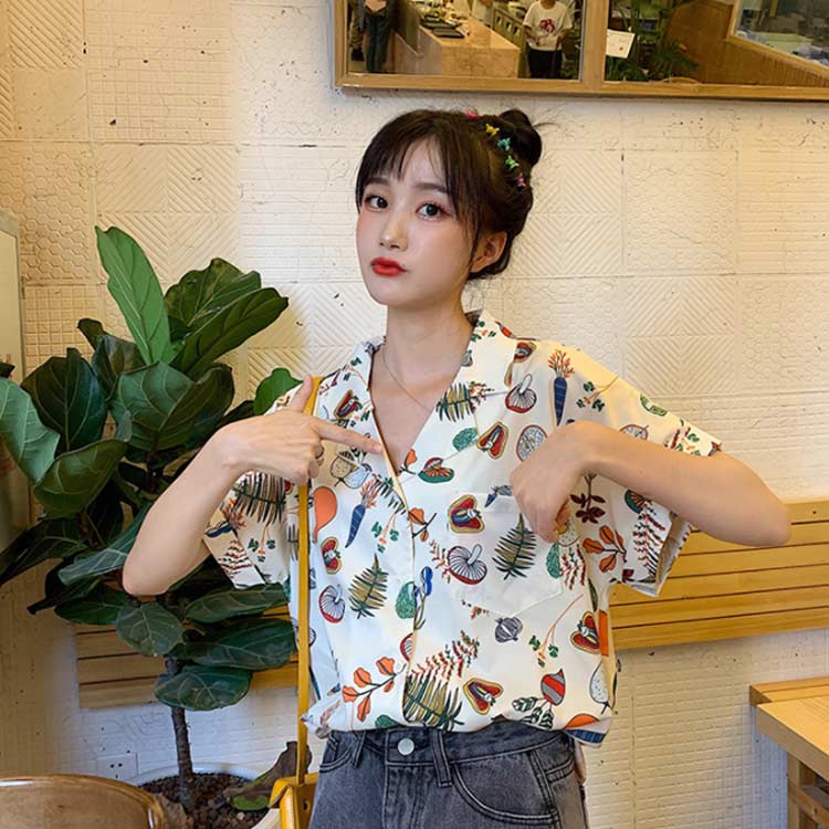楽天市場】タイ風 花柄 総柄 レディース アロハシャツ 柄シャツ