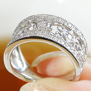 楽天市場】pt900【0.5ct】ダイヤモンド ミル打ち アンティーク リング