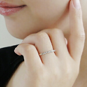 楽天市場】ブラウンダイヤ リング エタニティ ピンクゴールド 10金