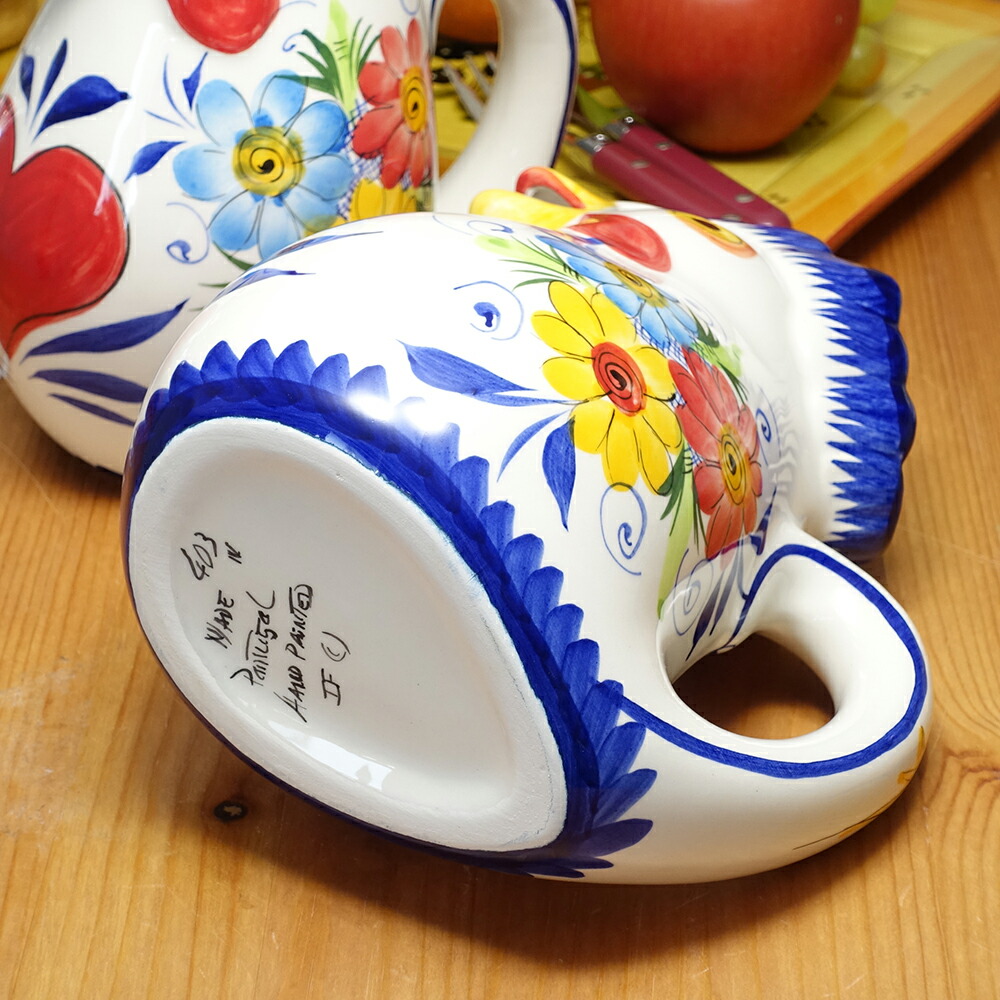 楽天市場】ポルトガル製 陶器製 ニワトリ ジャグ 水差し ハンドメイド