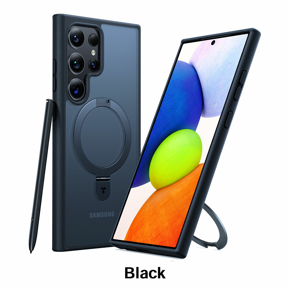 楽天市場】Torras - UPRO Ostand for Galaxy S24 Ultra ケース 黒 透明