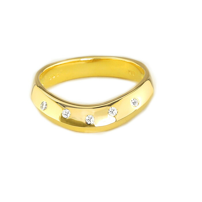 楽天市場】【ご予約納期6～8週間程】K18ダイヤモンドドッツリング