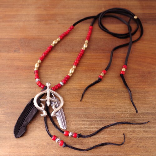 楽天市場】Rooster King & Co.×LYNCH SILVERSMITH FEATHER NECKLACE