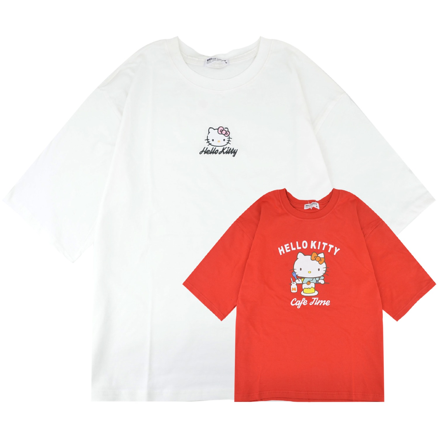 楽天市場】ハローキティ Tシャツ オーバーサイズ 半袖 プリント 刺繍