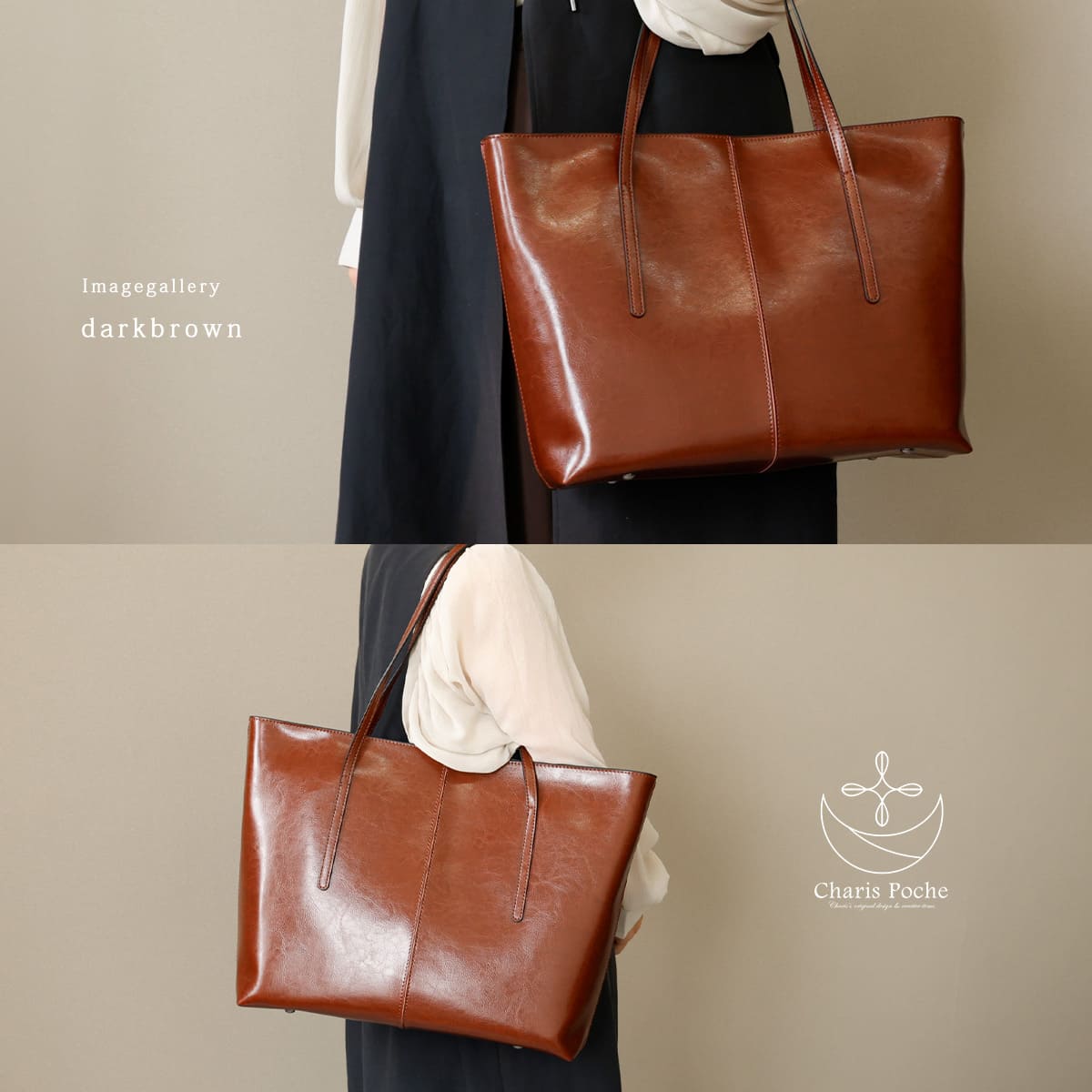 楽天市場】トートバッグ レディース レザー 本革 コンパートメント