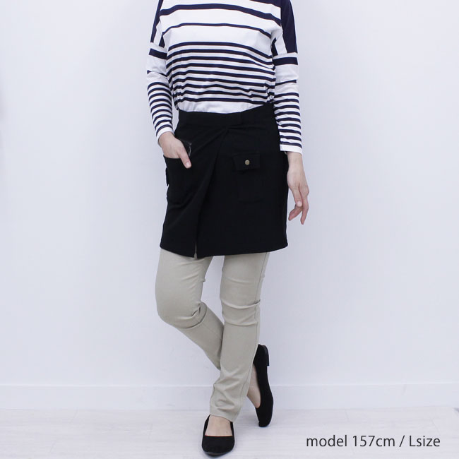 楽天市場】ラップスカート マルチスカート ポケット ひざ丈 春夏秋冬