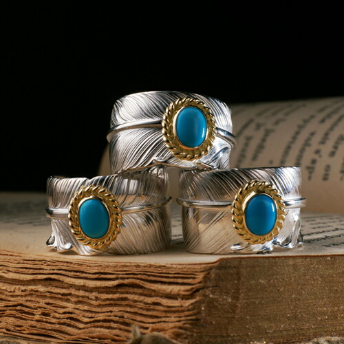 楽天市場】【鷲見太郎 Ring リング】オールドLフェザーリング02 w/6×8