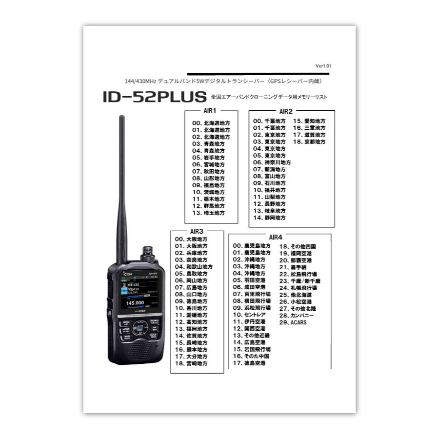 楽天市場】ID-52PLUS エアーバンドスペシャル＆受信改造済 アイコム