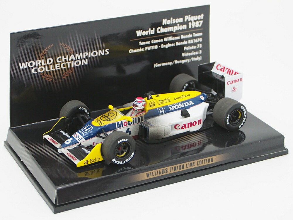 楽天市場】ミニチャンプス 1/43 ウィリアムズ ホンダ FW11B ネルソン