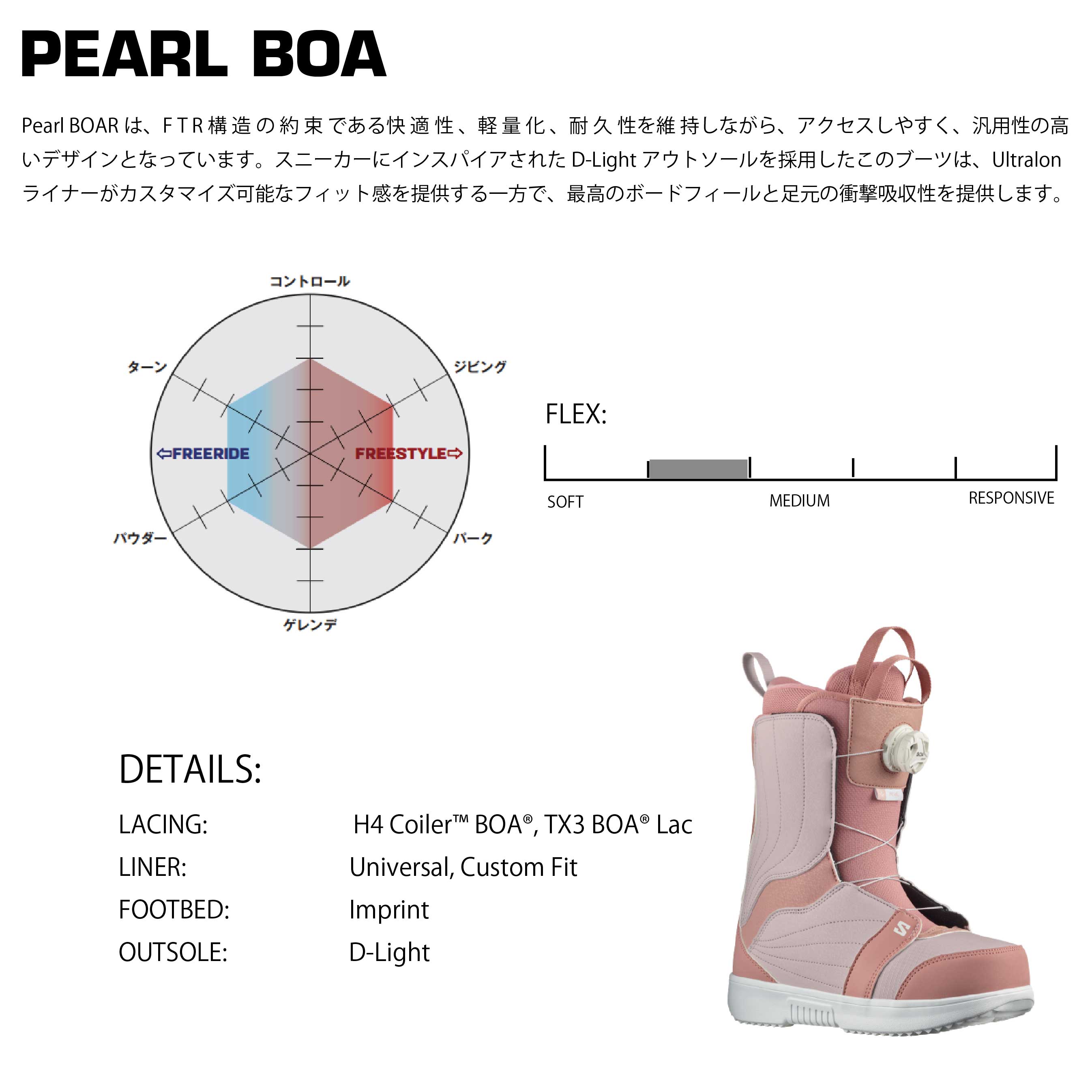 楽天市場】23-24 SALOMON PEARL BOA サロモン ブーツ BOOTS スノボ