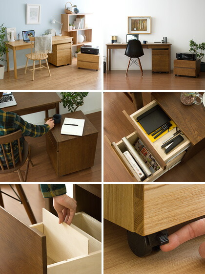 楽天市場】サイドワゴン キャスター付き デスクワゴン 完成品 サイド