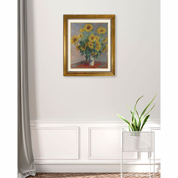 楽天市場】＊ クロード・モネ 「ひまわり」 キャンバスにジクレー 複製