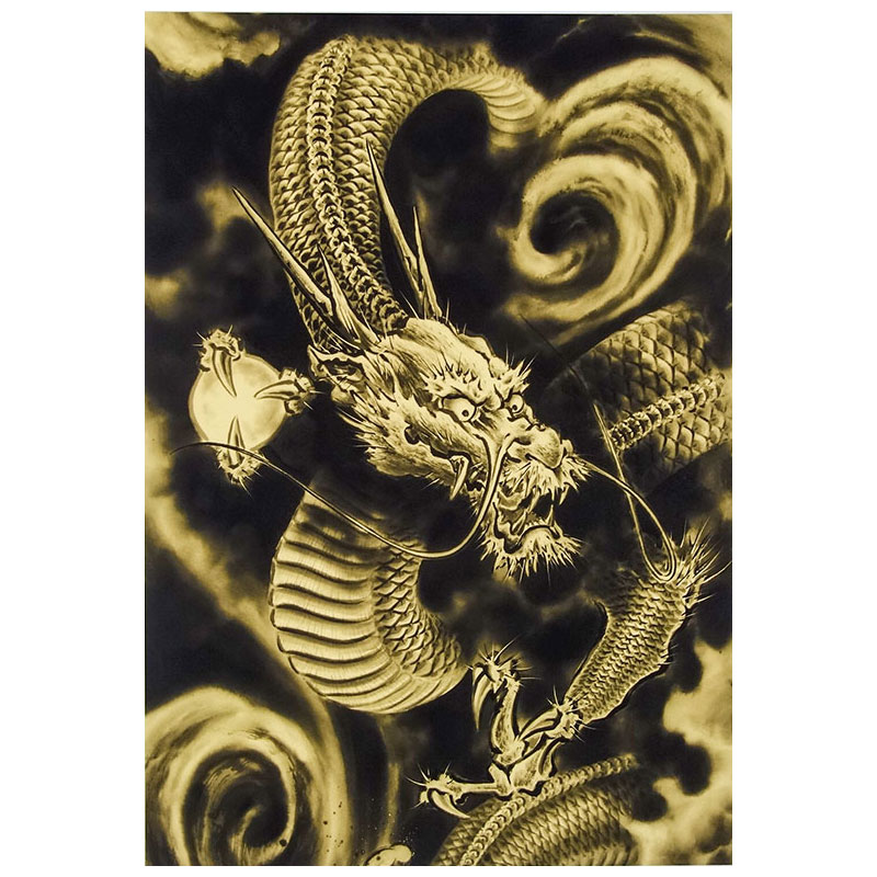 楽天市場】「開運金龍」 日本画 今井玲豊／筆 ジクレー版画 額入り