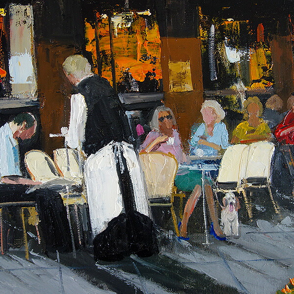 楽天市場】F20号 油彩画 斉藤要 「午後のカフェ」 油絵 額入り 大型