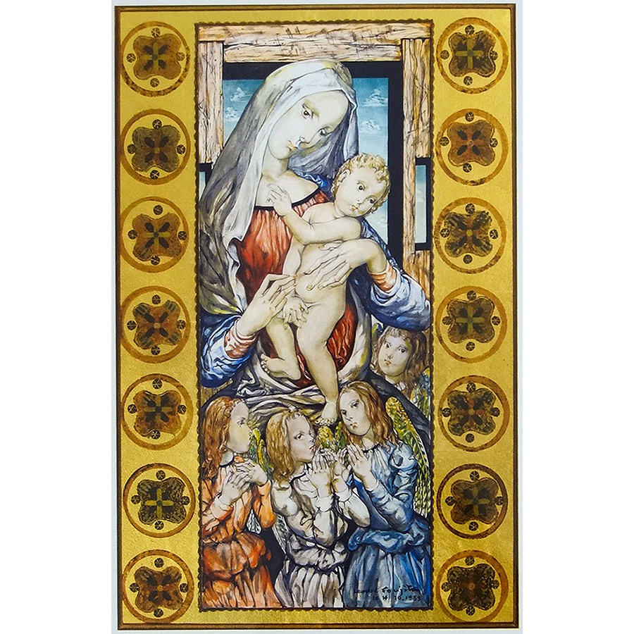 楽天市場】藤田嗣治 「聖母子」 ミクストメディア 版画 額付き 2020年