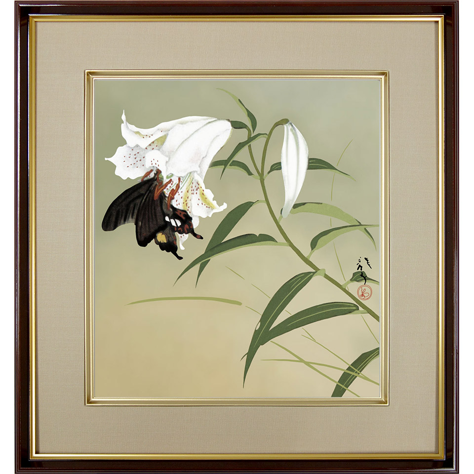 楽天市場】ゆり（日本画｜絵画）：アート・美術品・骨董品・民芸品