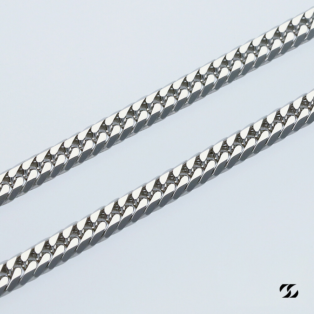 楽天市場】Pt850 プラチナ 喜平 ネックレス 幅4.0mm 6面ダブル 中留 中