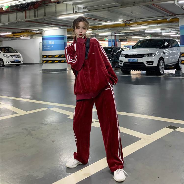 楽天市場】ダブルライン ベロア ジャージ セットアップ マキシ マキシ