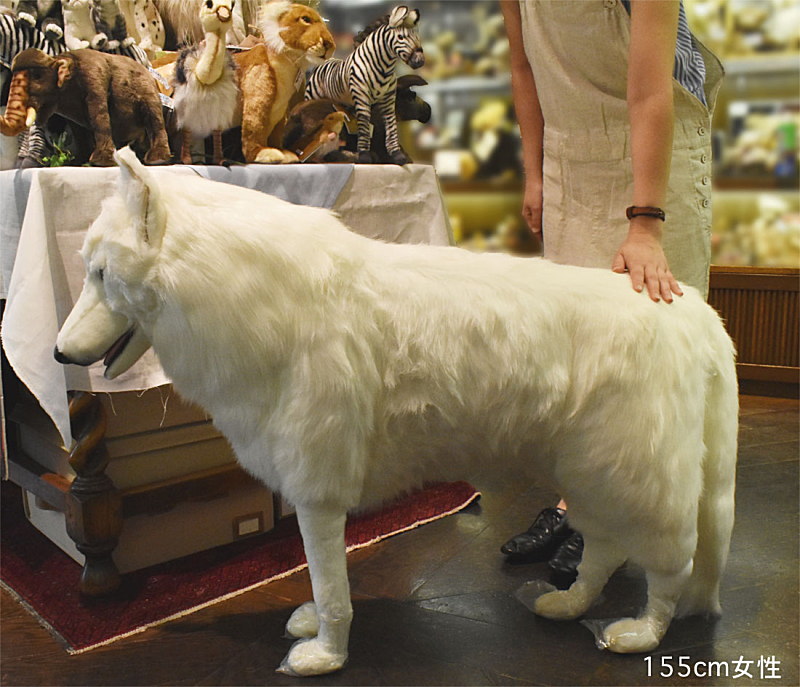 楽天市場】ハンサ【HANSA】ぬいぐるみ ホッキョクオオカミ108cm