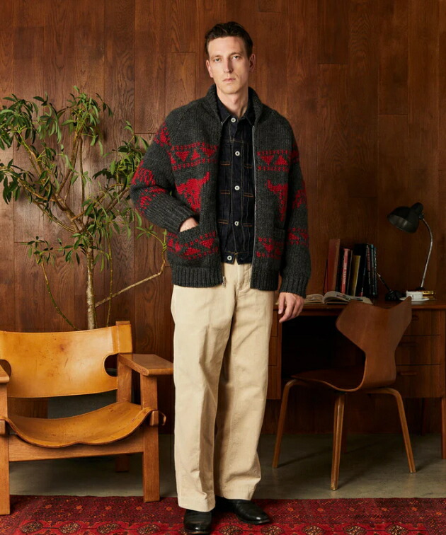 楽天市場】ジップ セーター ジャケット｜カウチンセーター｜ジップ