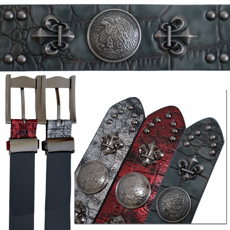 楽天市場】クロコ型押し スタッズ アンティーク コンチョ デザイン