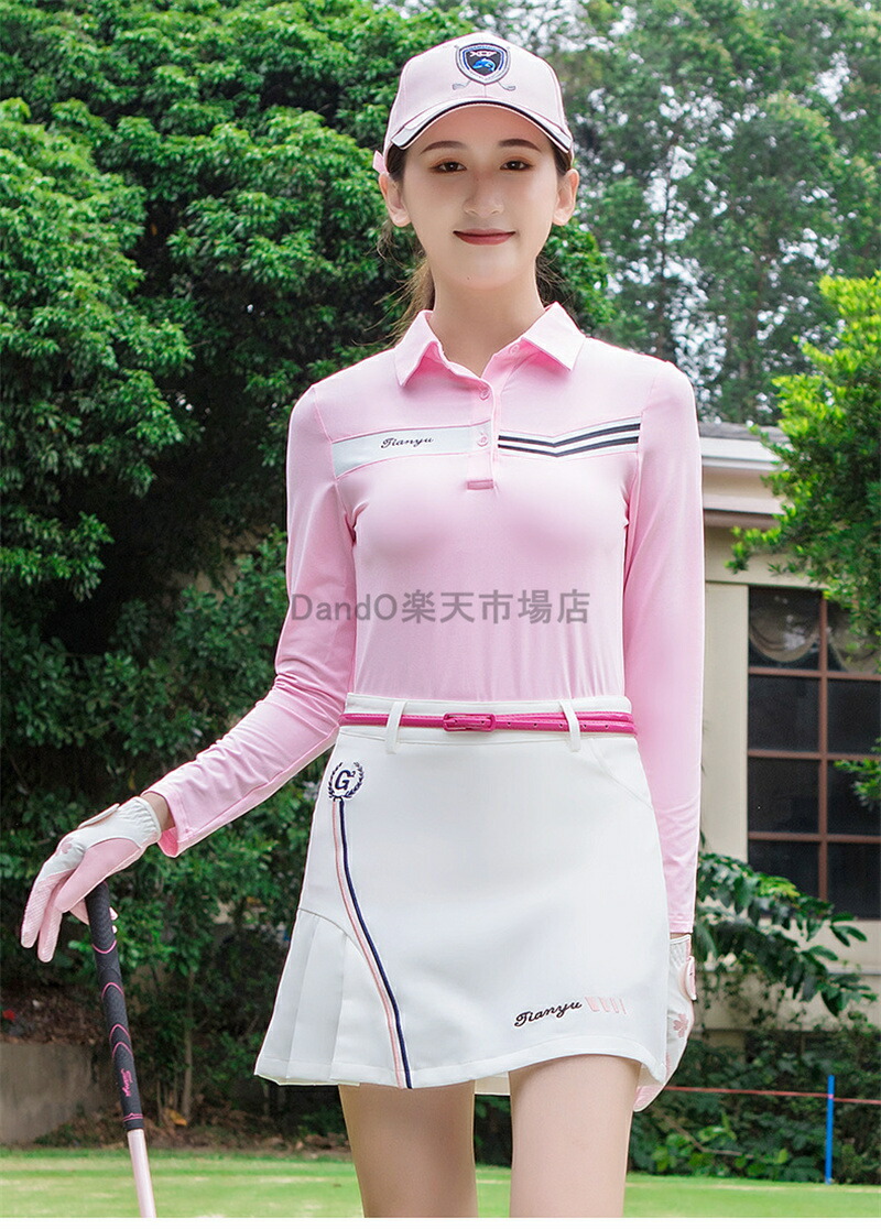 楽天市場】ゴルフウェア 吸汗 速乾 ゴルフ 長袖 ポロシャツ レディース