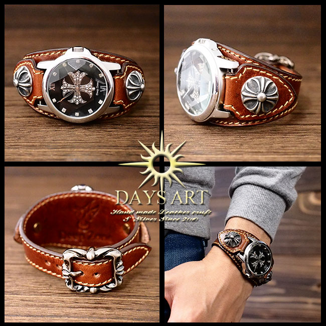 楽天市場】牛革ベルト イタリアンレザー ブレスレットウォッチ クロス