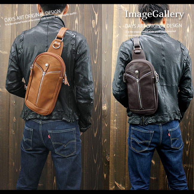 楽天市場】本革レザーバッグ スリングバッグ 縦型スマートデザイン