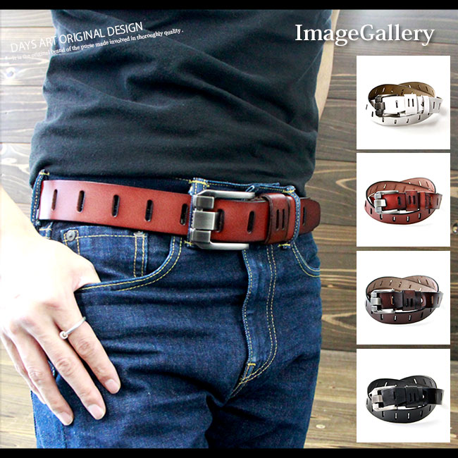 楽天市場】本革レザーベルト ワイドピンバックルベルト 牛革ベルト