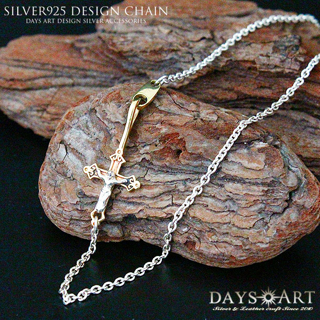 楽天市場】シルバー925 ブラスチャーム 十字架キリスト デザイン